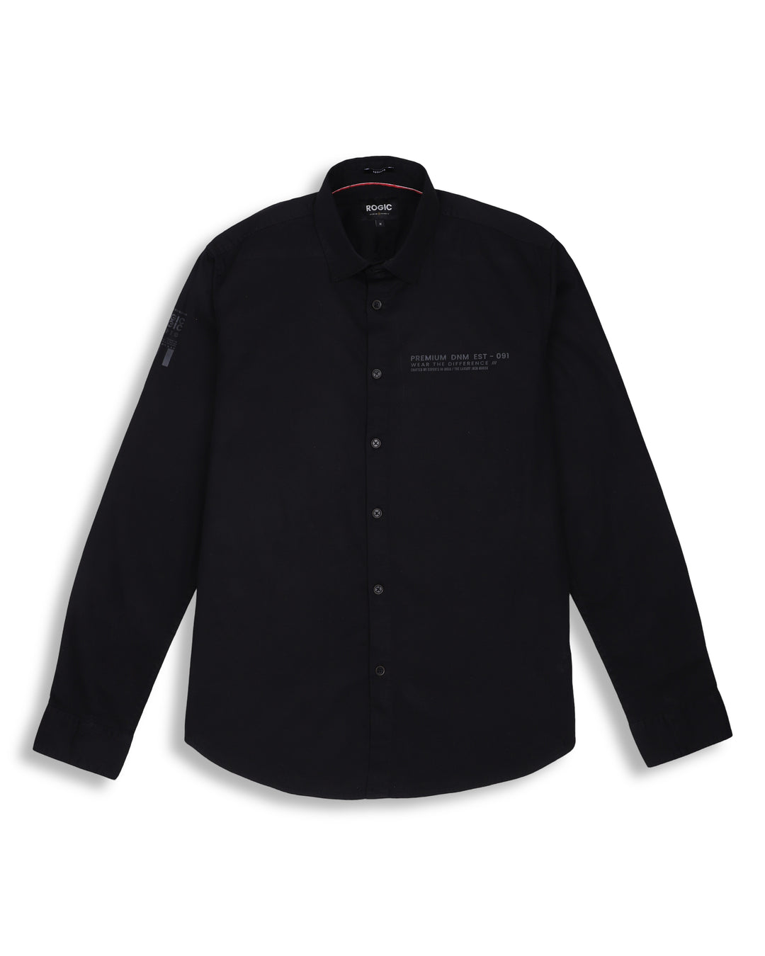 PLACEMENT PRINT SHIRT IN BLACK