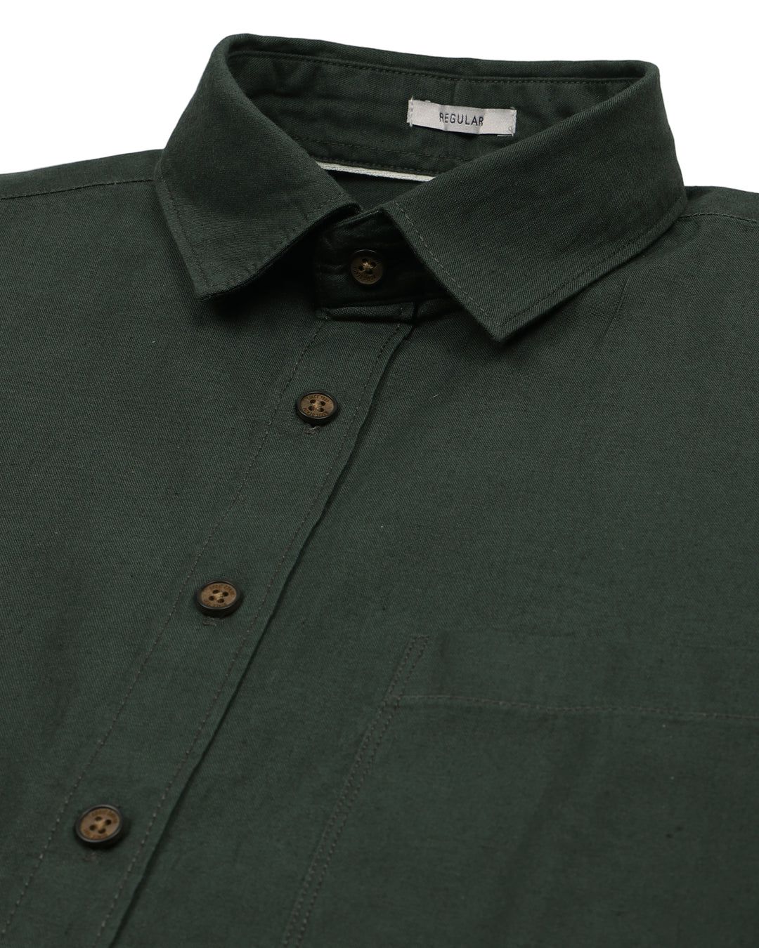 TEXTURED SOLID SHIRT IN GREEN