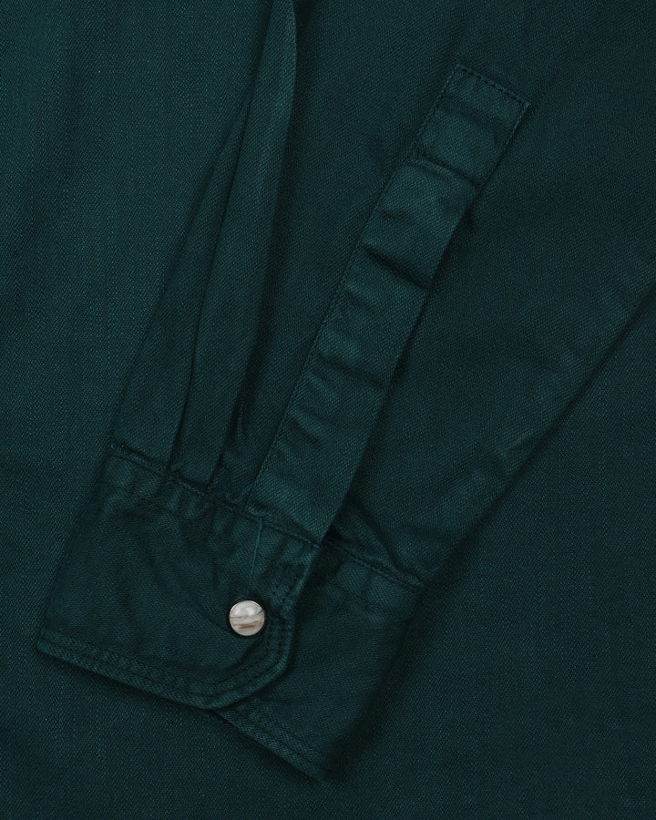 DOUBLE POCKET SOLID SHIRT IN TEAL