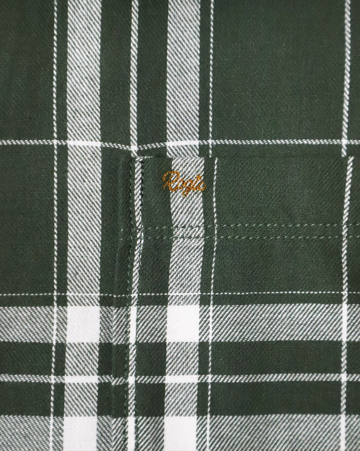 INDIGO CHECKS SHIRT IN OLIVE