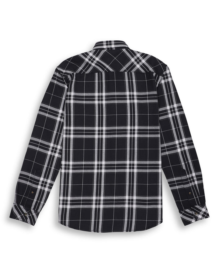 INDIGO CHECKS SHIRT IN BLACK