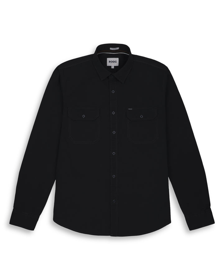 DOUBLE POCKET SHIRT IN BLACK