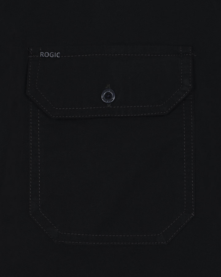 DOUBLE POCKET SHIRT IN BLACK