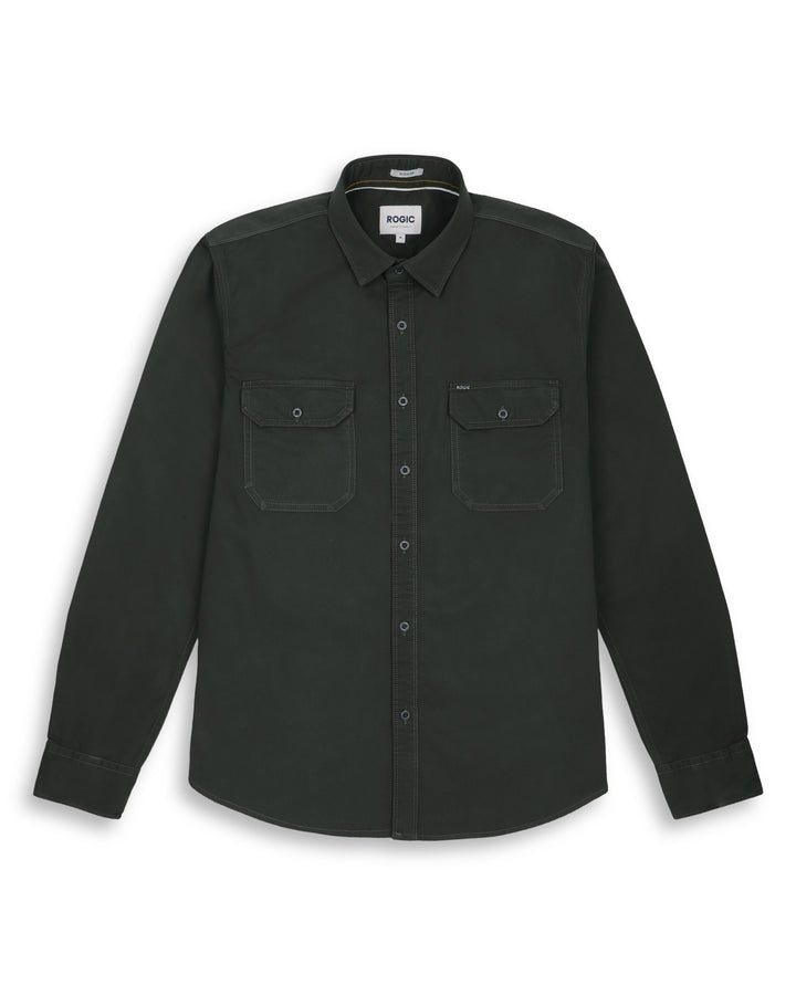 DOUBLE POCKET SHIRT IN OLIVE