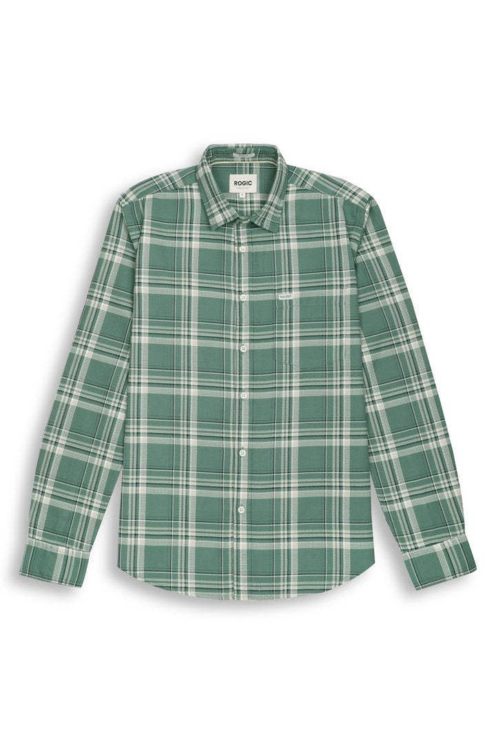 CHECKS SHIRT IN OLIVE