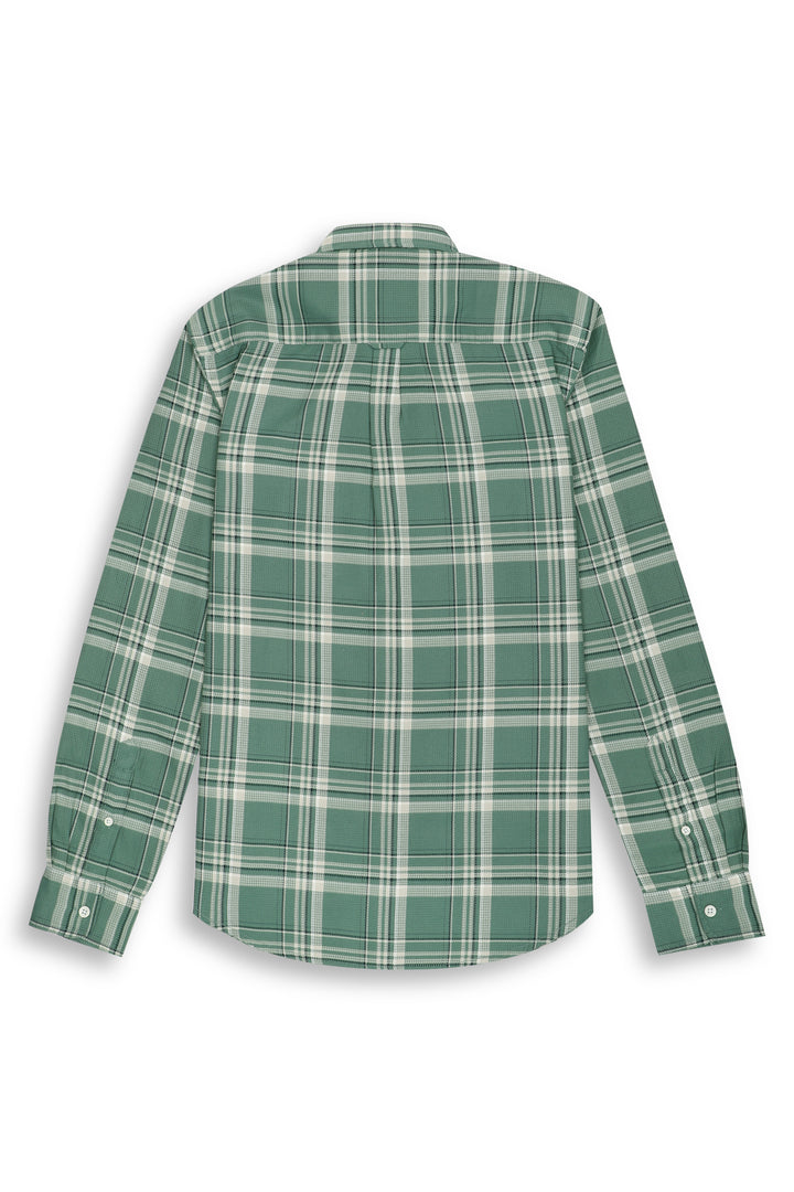 CHECKS SHIRT IN OLIVE