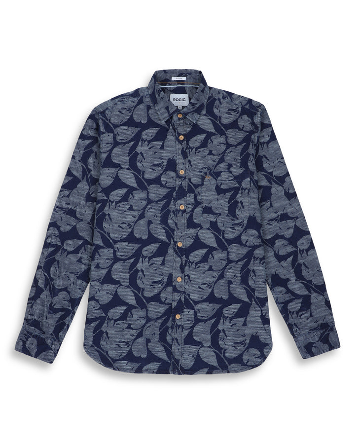 DENIM PRINTED SHIRT IN BLUE