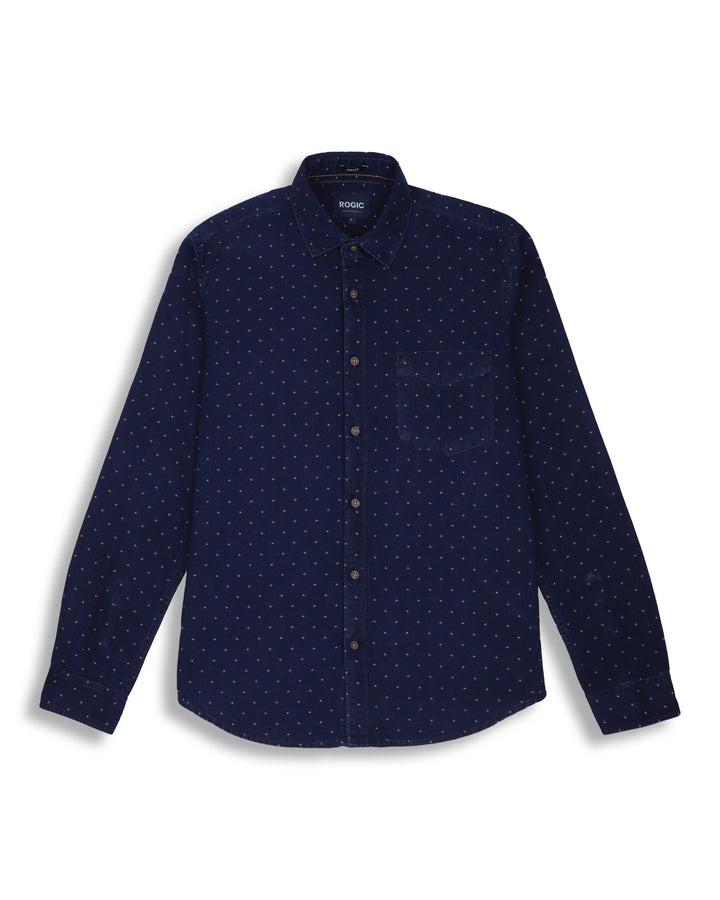 INDIGO PRINT SHIRT IN BLUE