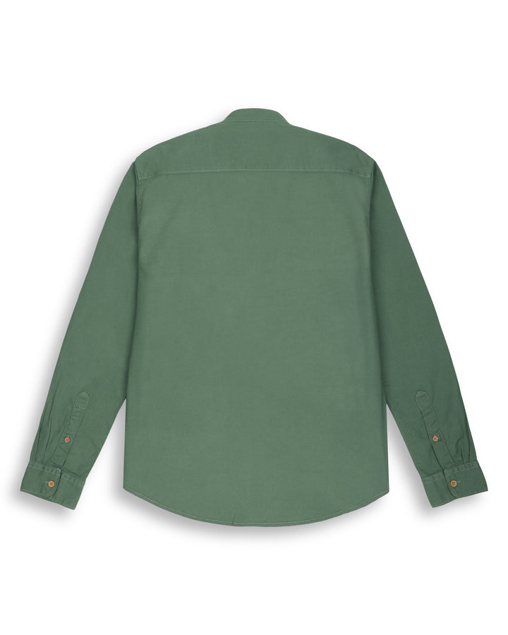 MAO COLLAR SHIRT IN GREEN