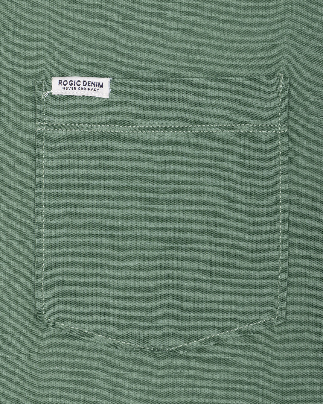 MAO COLLAR SHIRT IN GREEN