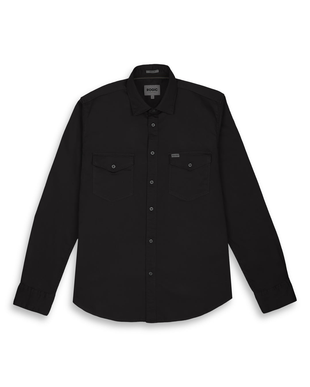 DOUBLE POCKET SHIRT IN BLACK