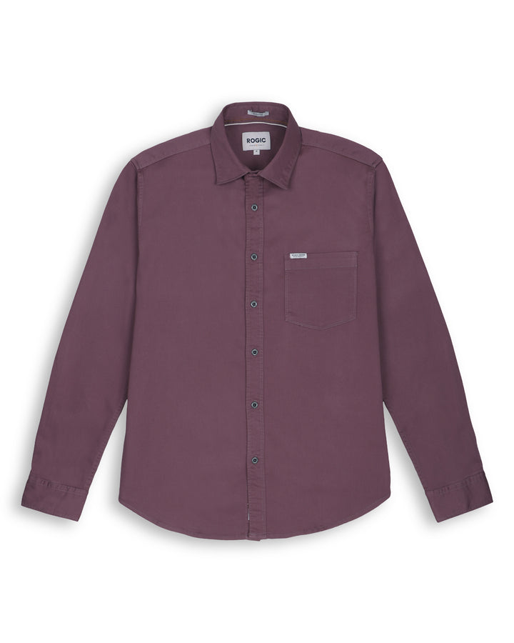 SOLID SHIRT IN MAROON