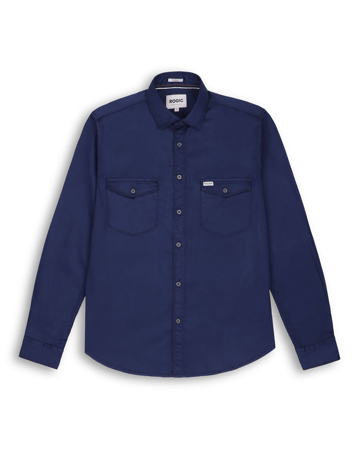 DOUBLE POCKET SHIRT IN NAVY