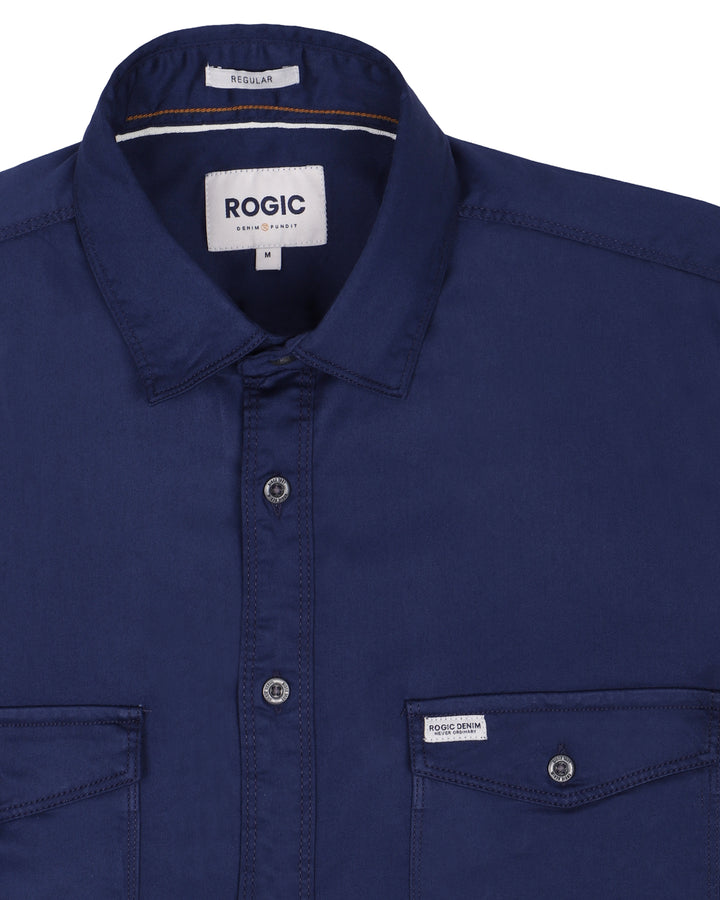 DOUBLE POCKET SHIRT IN NAVY