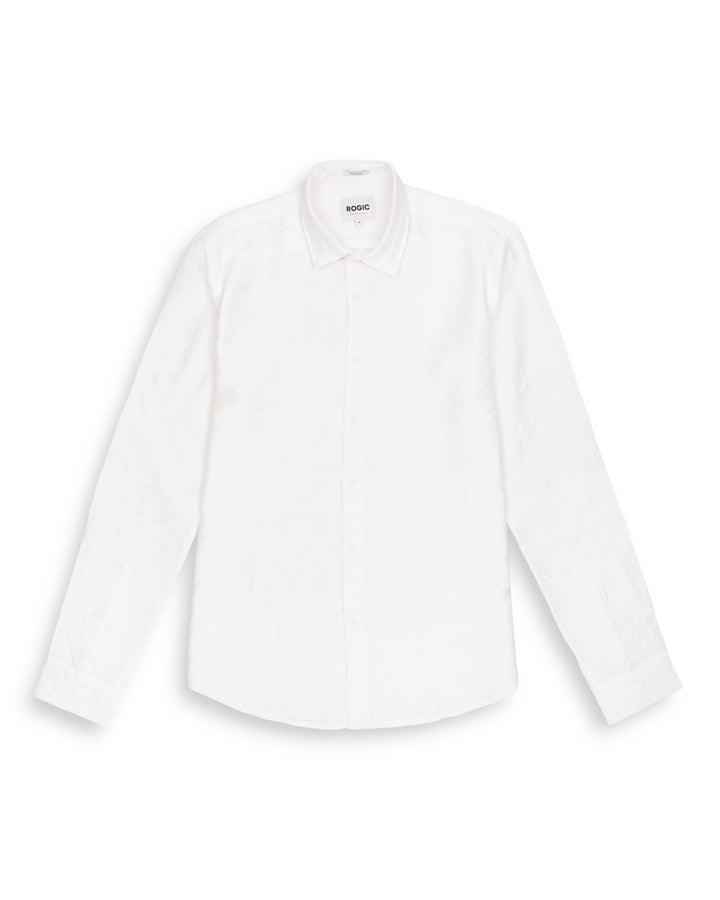 TEXTURE SOLID SHIRT IN WHITE