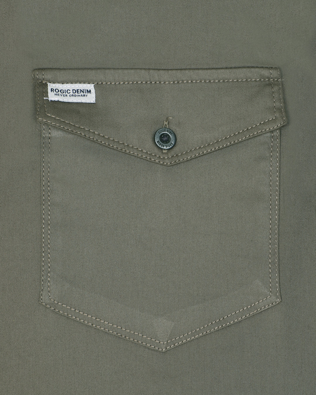 LUIGI DOUBLE POCKET SHIRT IN OLIVE