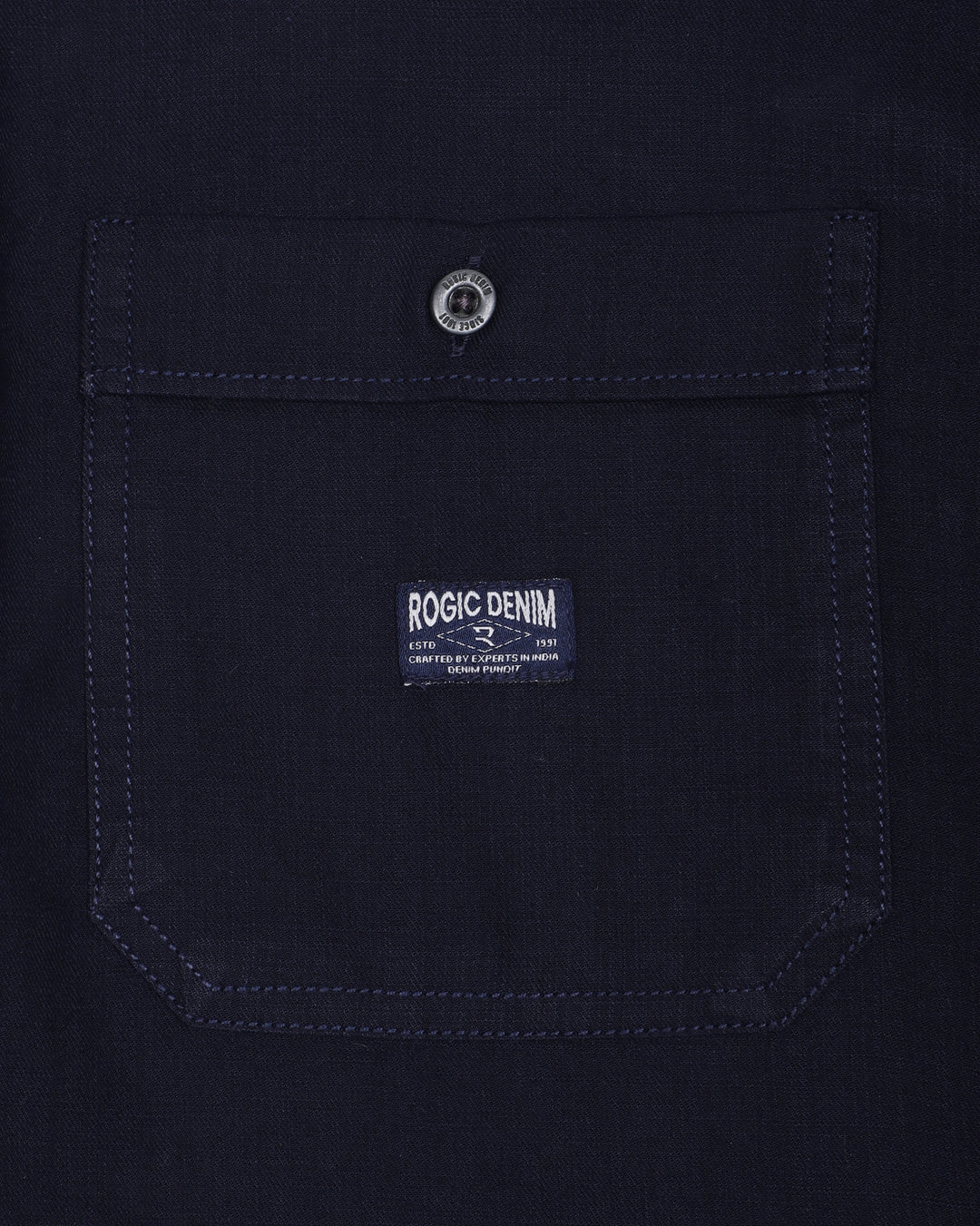 LUIGI DOUBLE POCKET SHIRT IN NAVY