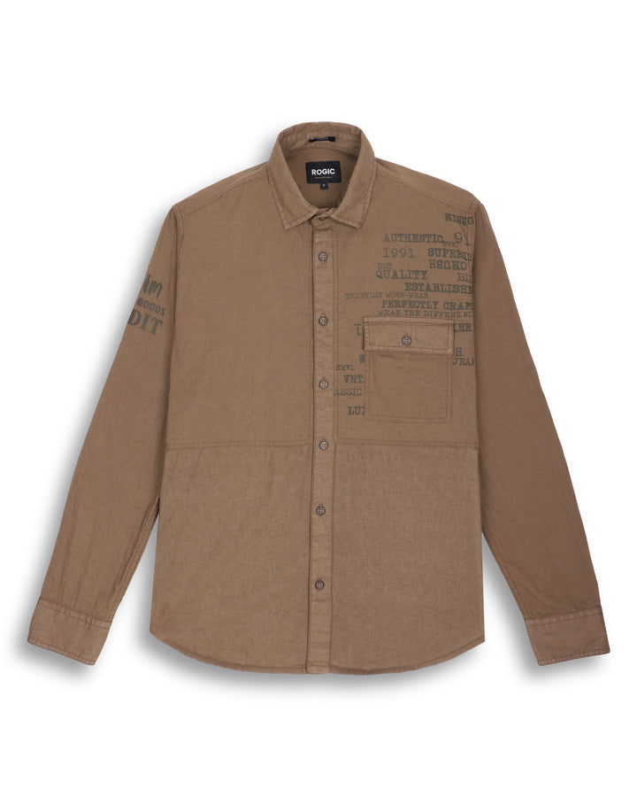 LIGHT WEIGHT SHIRT IN MOCHA BROWN