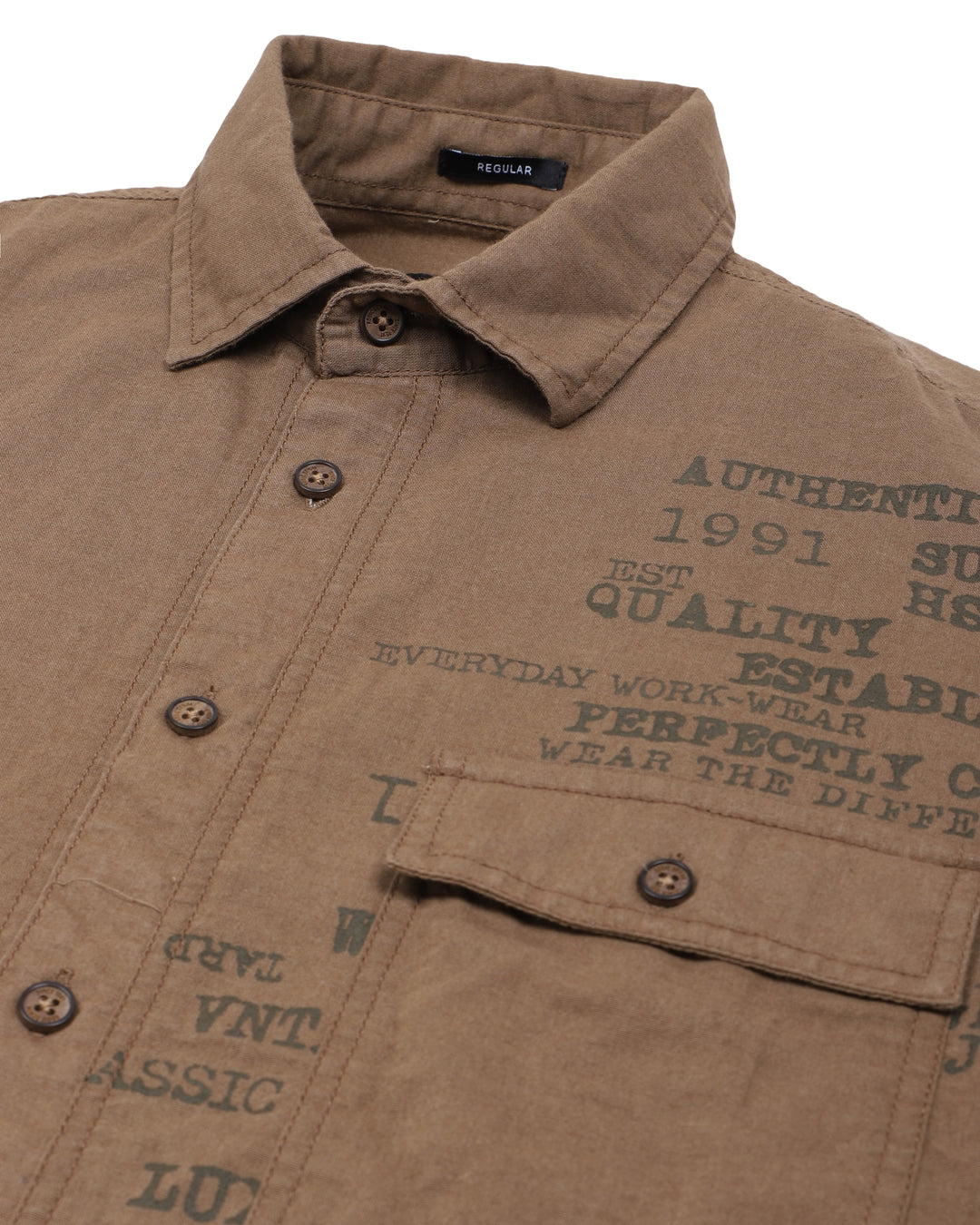 LIGHT WEIGHT SHIRT IN MOCHA BROWN