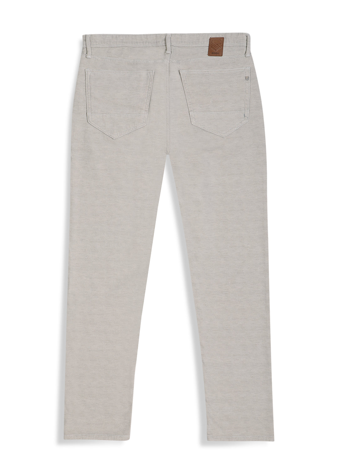 TEXTURED COTTON STRETCH TROUSERS <BR> clutch - baja dune