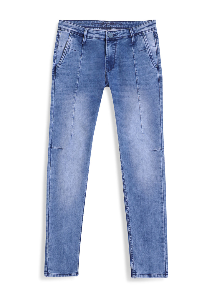 BIKER DARTS JEANS <br> VALENCIA BLUE