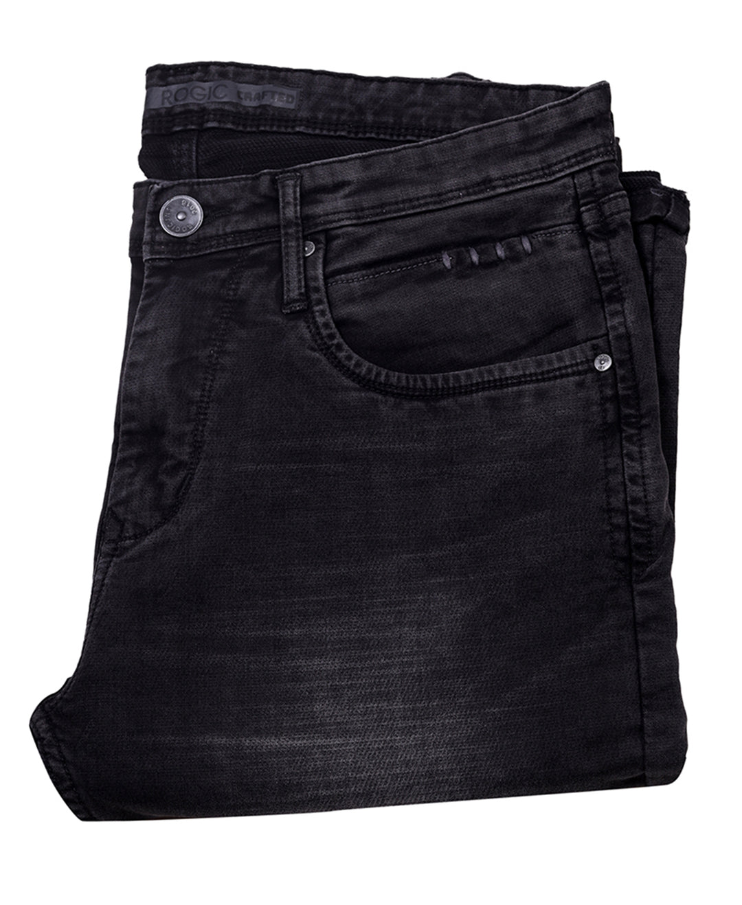 KNITTED TEXTURED JEANS <br> Originals- black