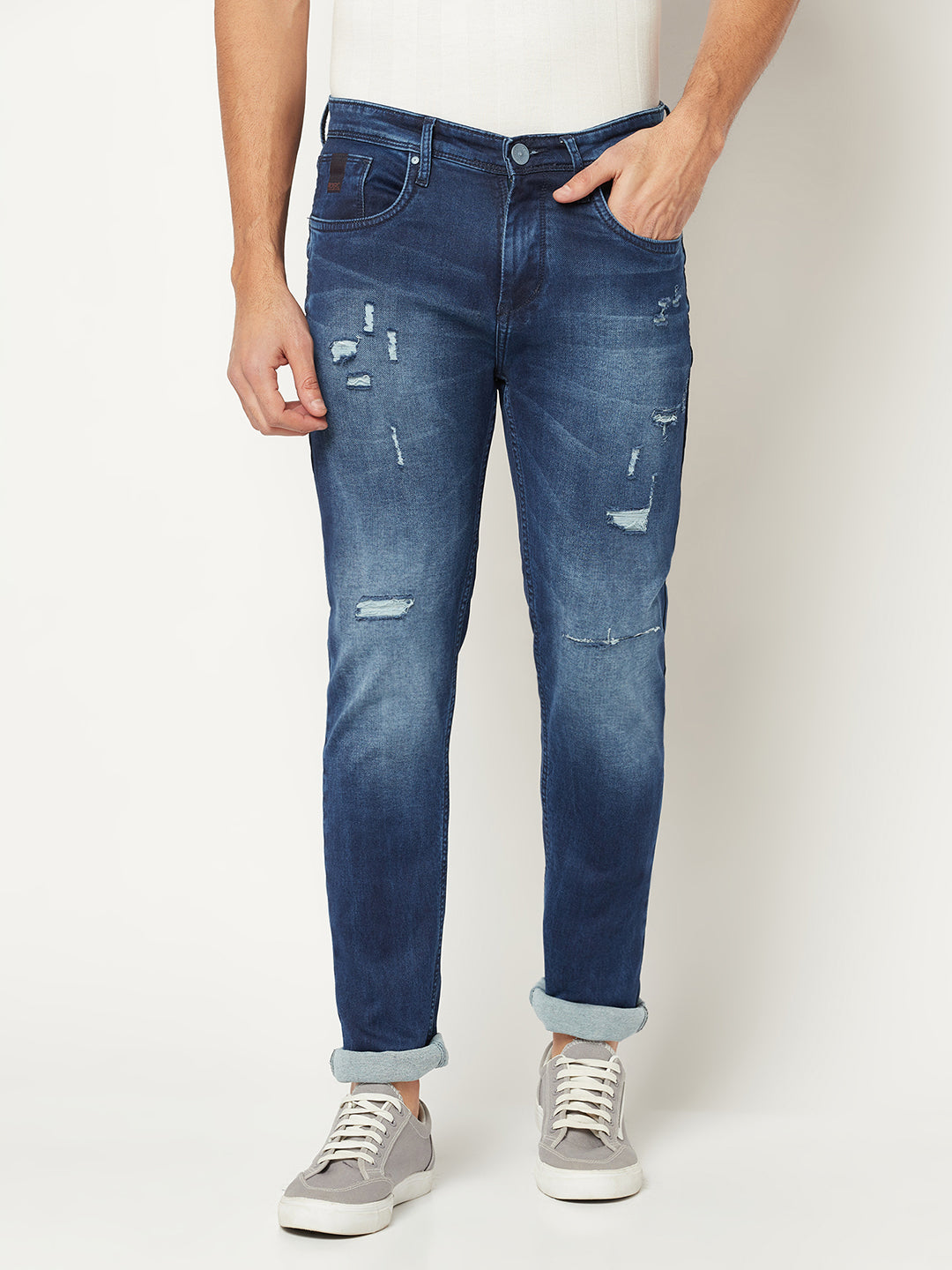 The Motif Jean <br> in Ripped Original Indigo